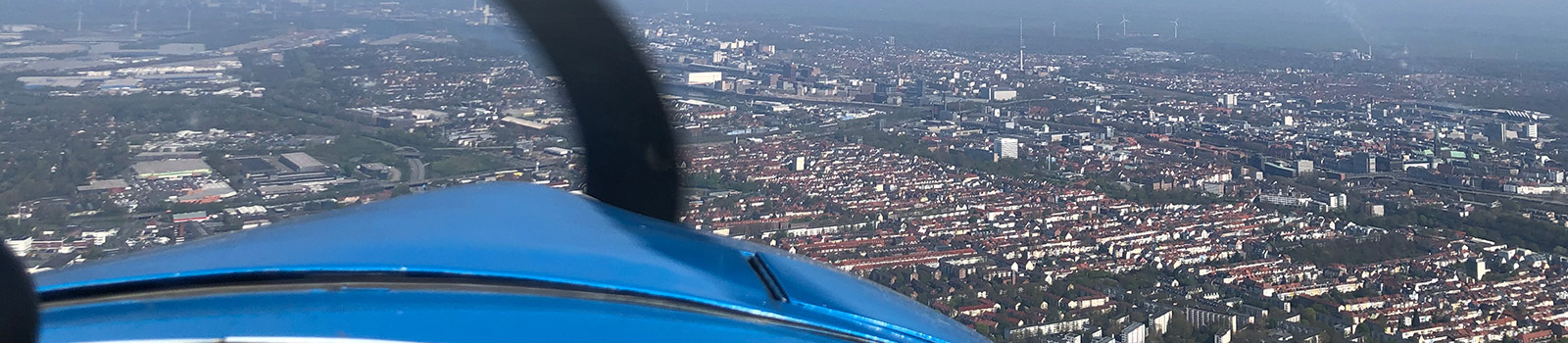 Motorflug über Bremen